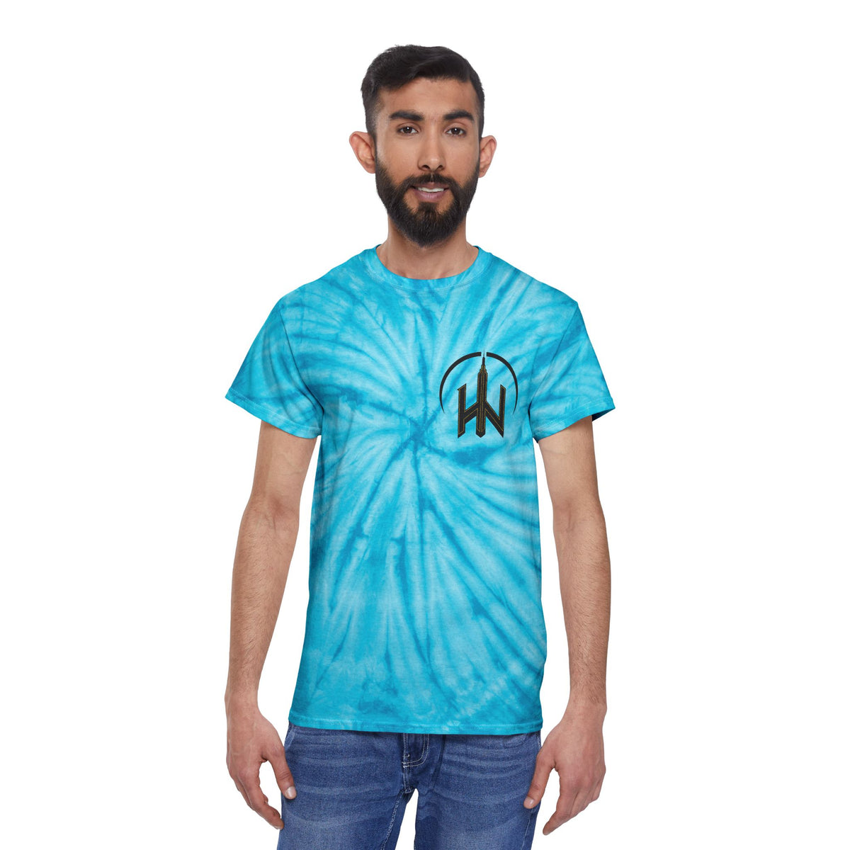 Bounce Beat Cyclone Tie-Dye Tee - Vibrant Yellow Graphic Shirt for Casual Style Party Raves Music Lovers