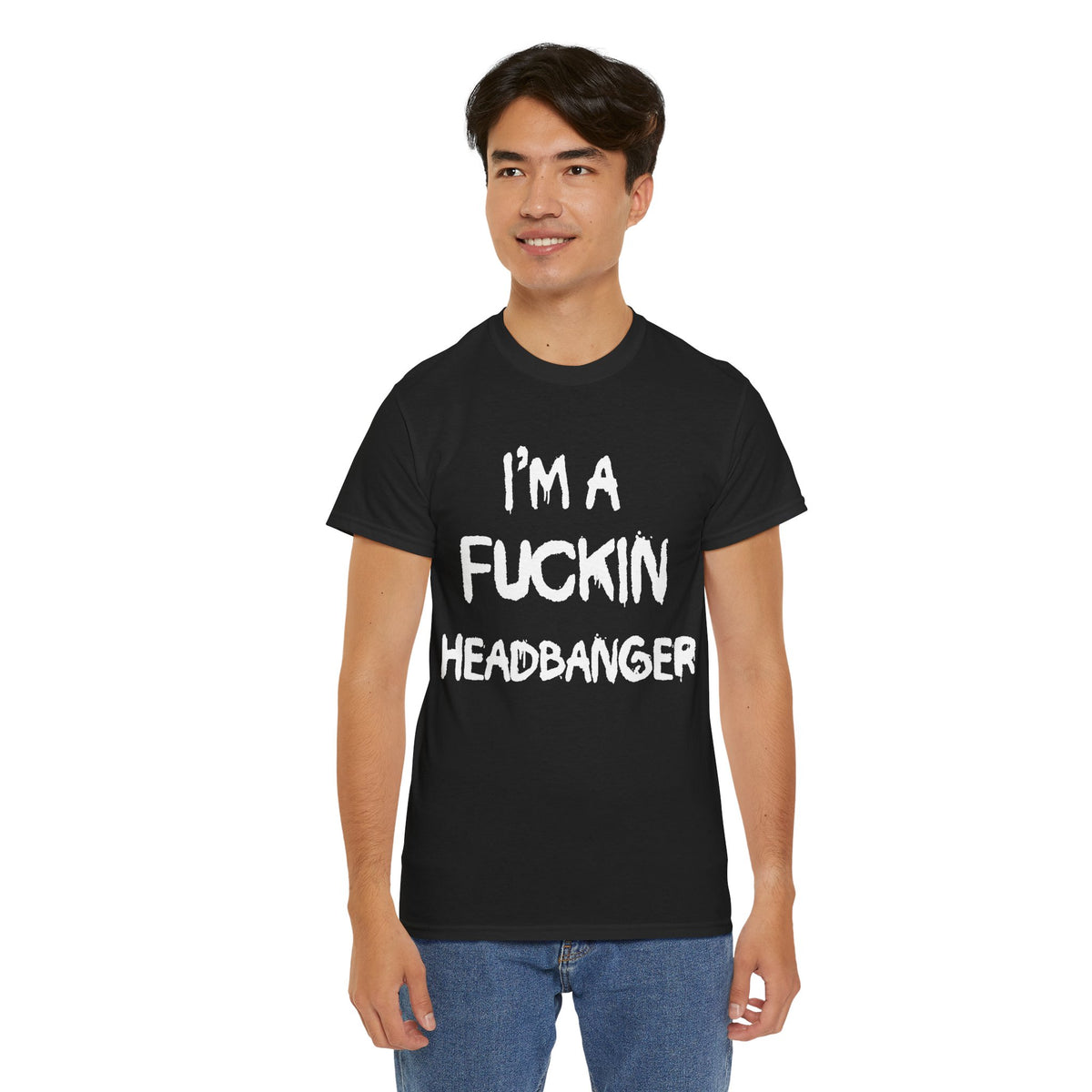 I'm a Fuckin Headbanger, Break your Fuckin Neck Bitch Cotton T Shirt, Dubstep and Riddim Lovers, Rave Clothing