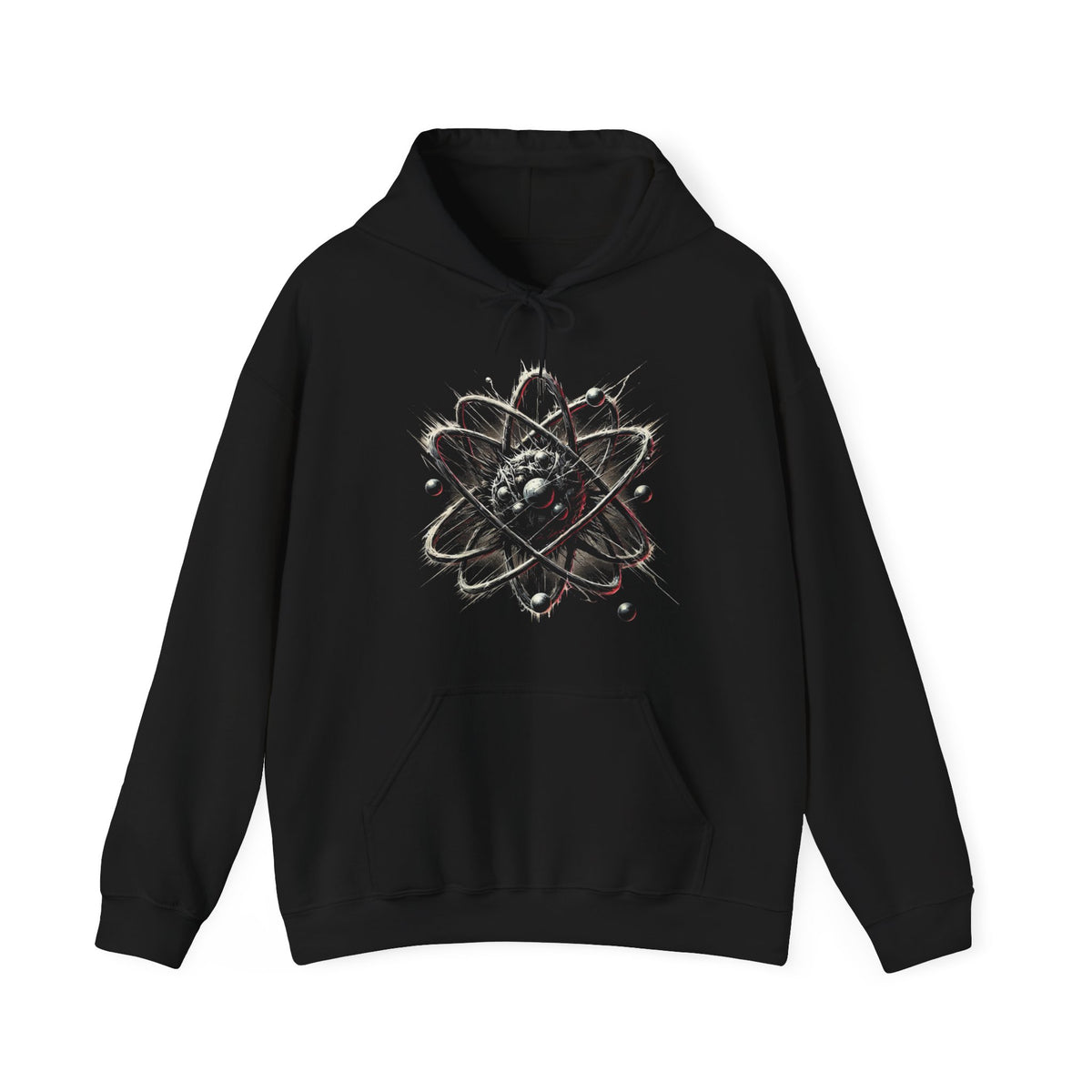 Bounce Beat Cosmic Energy Style Logo Softstyle Hoodie For Space Enthusiasts