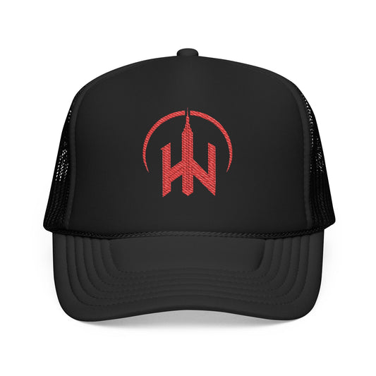 Embroidered Foam Trucker Hat - Stylish Casual Headwear, Perfect for Festivals, Outdoor Adventures, Gift for Music Lovers