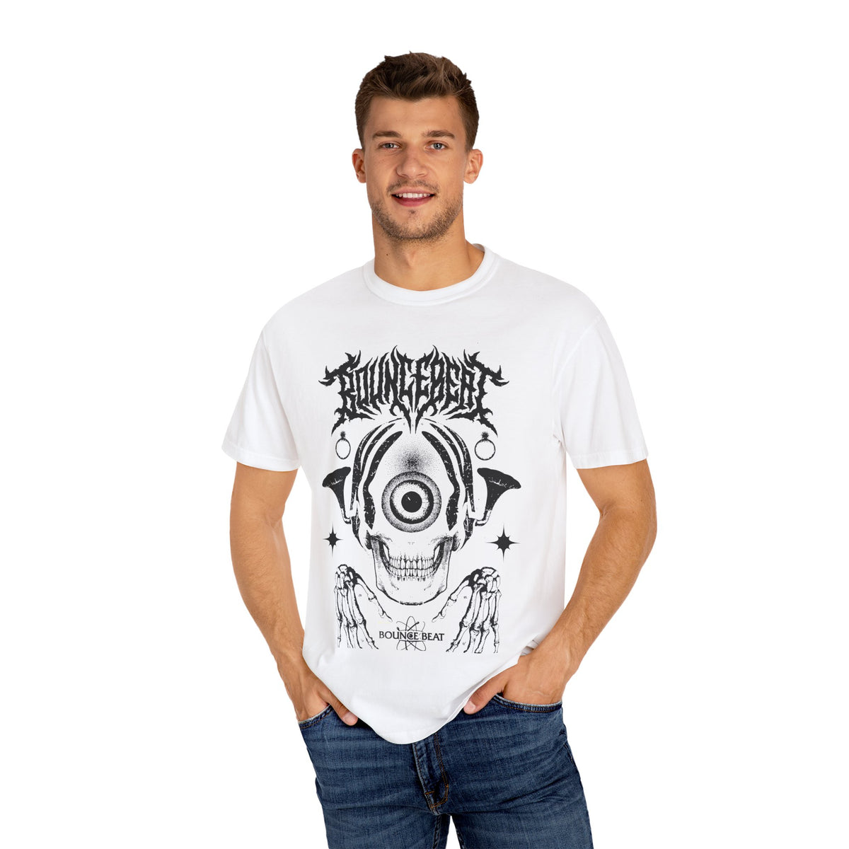 Bounce Beat Skull Designer T-shirt