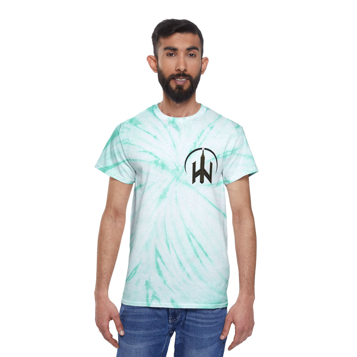 Bounce Beat Cyclone Tie-Dye Tee - Vibrant Yellow Graphic Shirt for Casual Style Party Raves Music Lovers