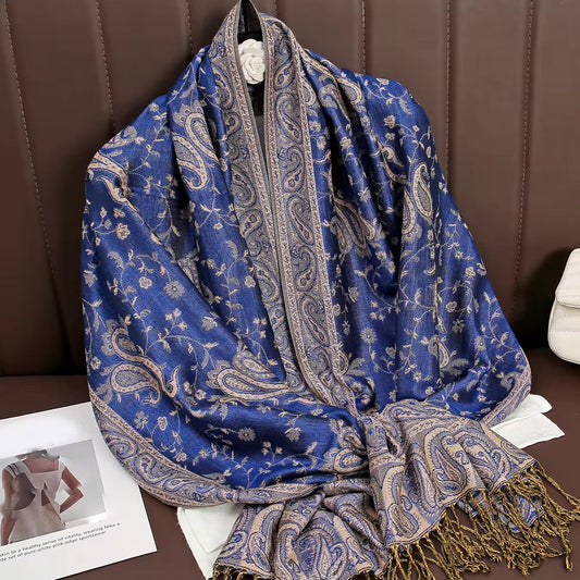 Luxury Brand Autumn Cashmere Pashmina Shawl Lady Wrap Warm Winter Scarves Design Print Female Foulard Cotton Stoles Scarf 2023