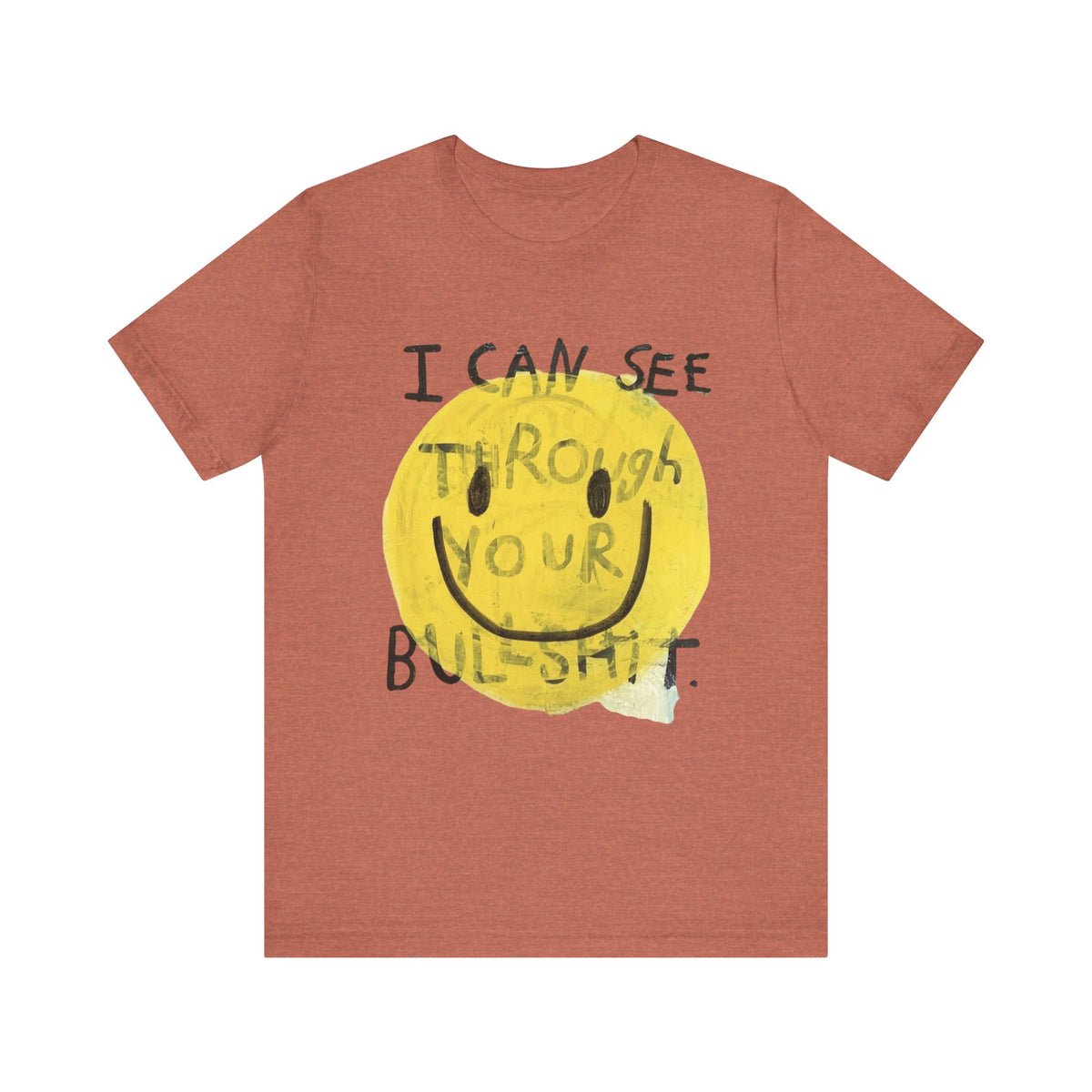 Smiley Face Truth Tee, Funny Graphic T-Shirt, Unisex Casual Wear, Perfect Gift for Friends, Comfortable Everyday Tee