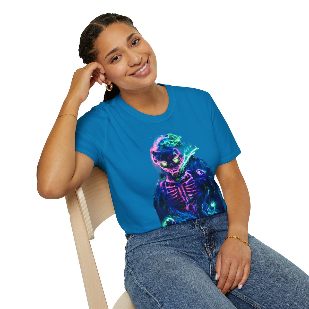 Skeleton Purple Fire T-Shirt